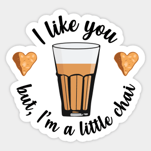 I like you but a little Chai Indian Pakistani Valentines Gift Sticker